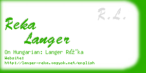 reka langer business card